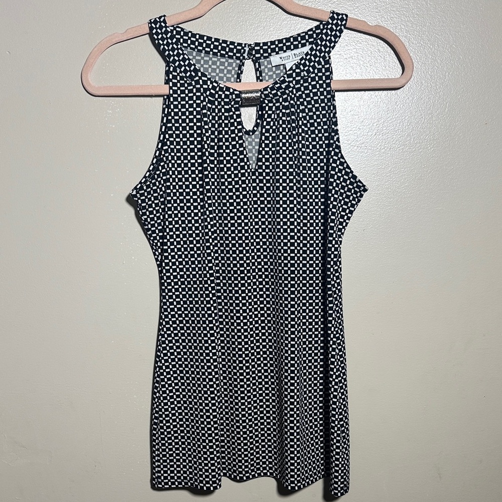 White House Black Market WHBM XS Minimalist Sleek Sleeveless Career Top